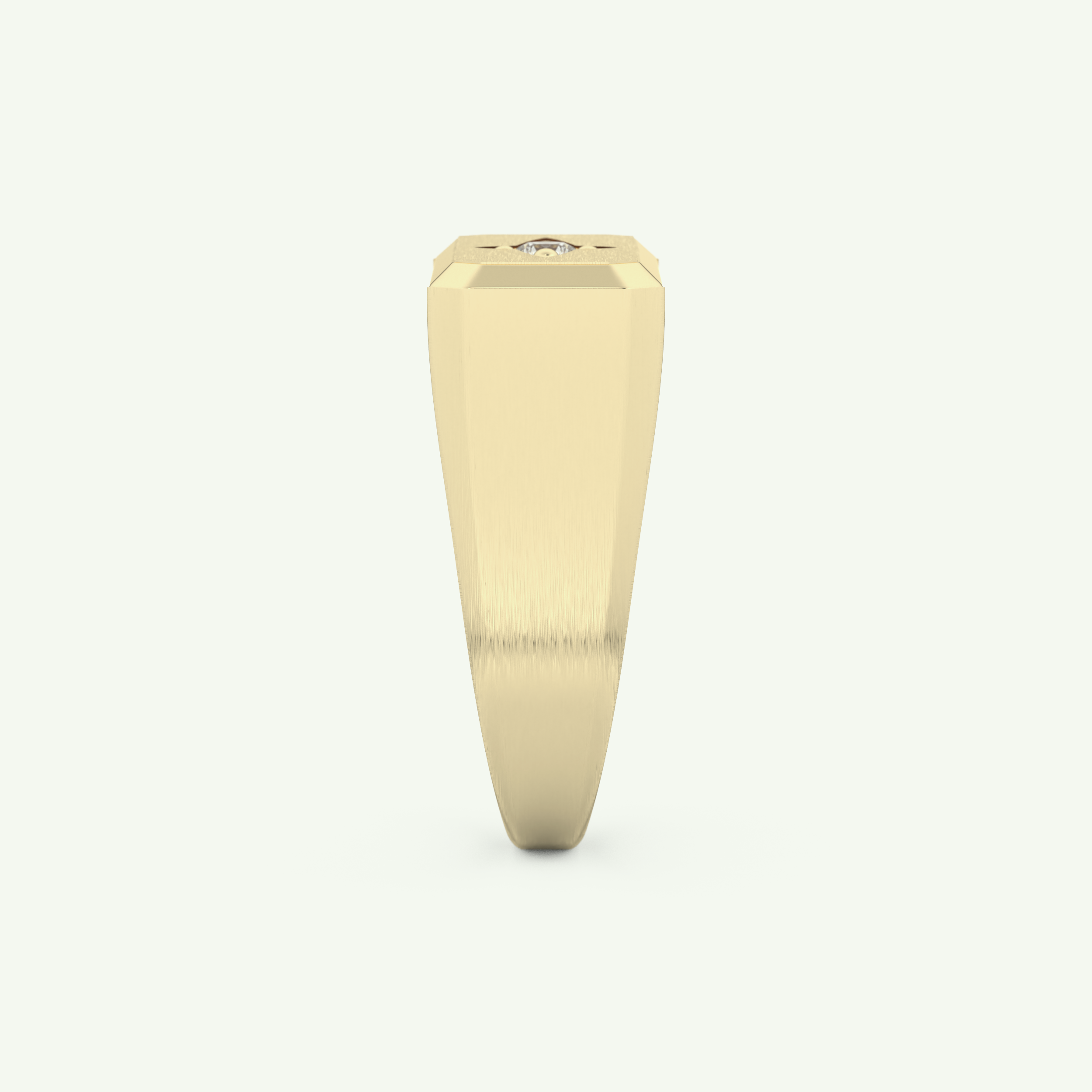 0.06 CT Round Shaped Signet Lab-Grown Diamond Wedding Band For Men 6