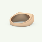 0.06 CT Round Shaped Signet Lab-Grown Diamond Wedding Band For Men 9