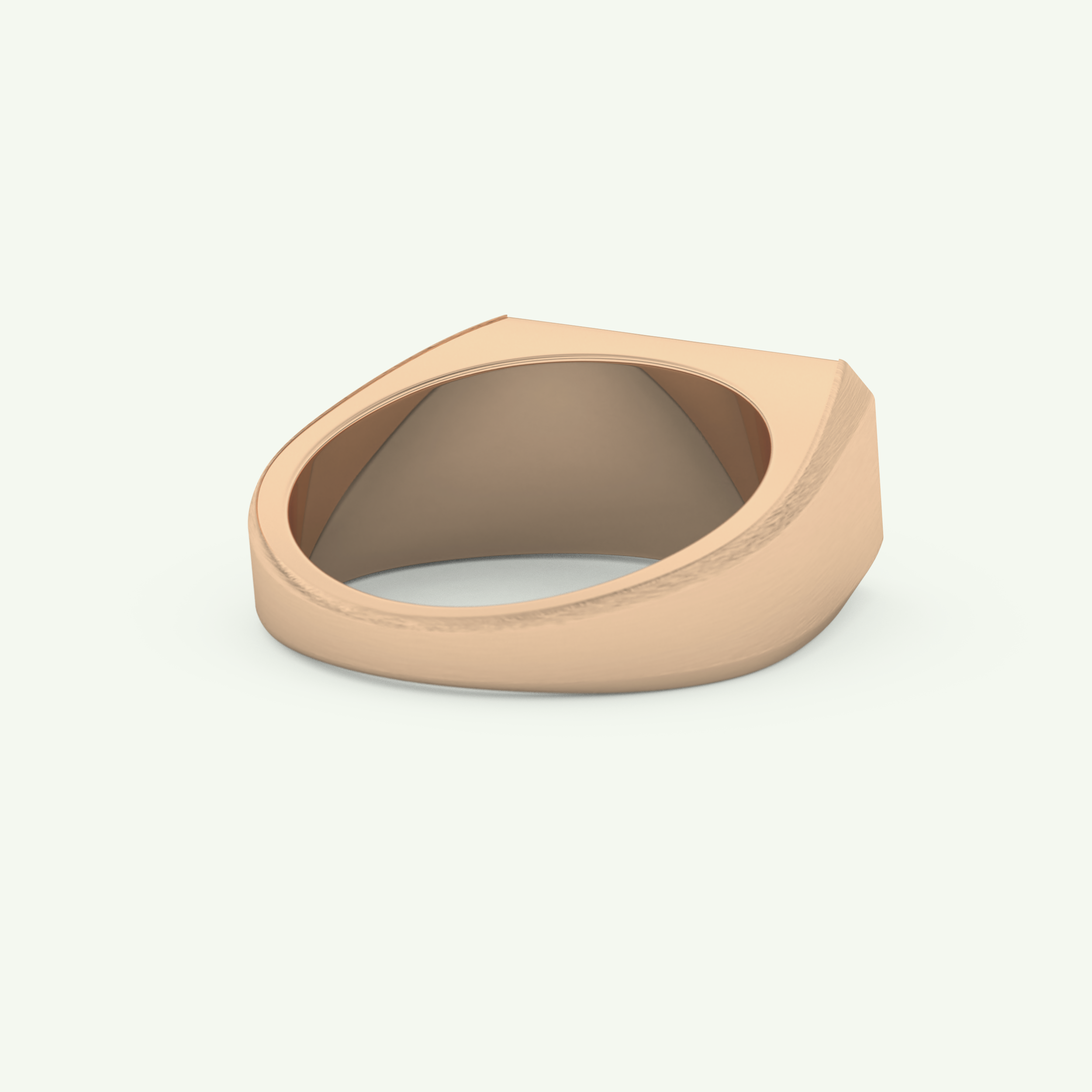 0.06 CT Round Shaped Signet Lab-Grown Diamond Wedding Band For Men 9