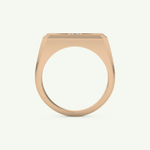 0.06 CT Round Shaped Signet Lab-Grown Diamond Wedding Band For Men 11