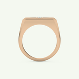 0.06 CT Round Shaped Signet Lab-Grown Diamond Wedding Band For Men 11