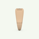 0.06 CT Round Shaped Signet Lab-Grown Diamond Wedding Band For Men 12