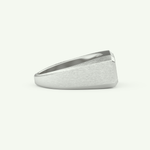 0.06 CT Round Shaped Signet Lab-Grown Diamond Wedding Band For Men 14