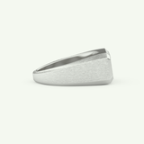 0.06 CT Round Shaped Signet Lab-Grown Diamond Wedding Band For Men 14