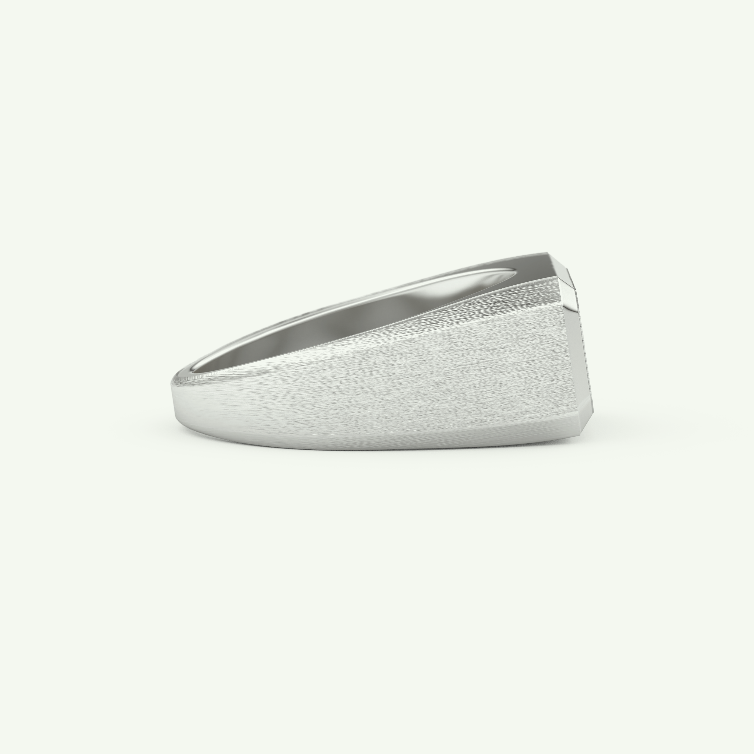 0.06 CT Round Shaped Signet Lab-Grown Diamond Wedding Band For Men 14