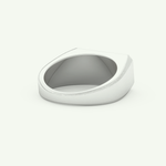0.06 CT Round Shaped Signet Lab-Grown Diamond Wedding Band For Men 15