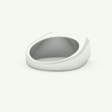 0.06 CT Round Shaped Signet Lab-Grown Diamond Wedding Band For Men 15