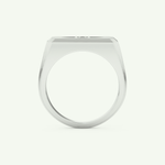 0.06 CT Round Shaped Signet Lab-Grown Diamond Wedding Band For Men 17