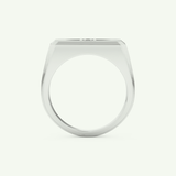 0.06 CT Round Shaped Signet Lab-Grown Diamond Wedding Band For Men 17