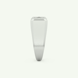 0.06 CT Round Shaped Signet Lab-Grown Diamond Wedding Band For Men 18