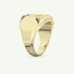 0.18 TCW Round Shaped Signet Lab-Grown Diamond Wedding Band For Men 4