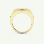 0.18 TCW Round Shaped Signet Lab-Grown Diamond Wedding Band For Men 5