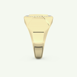 0.18 TCW Round Shaped Signet Lab-Grown Diamond Wedding Band For Men 6