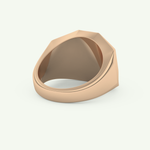 0.18 TCW Round Shaped Signet Lab-Grown Diamond Wedding Band For Men 9