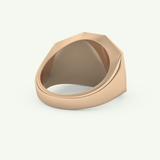 0.18 TCW Round Shaped Signet Lab-Grown Diamond Wedding Band For Men 9