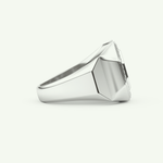 0.18 TCW Round Shaped Signet Lab-Grown Diamond Wedding Band For Men 14