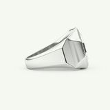 0.18 TCW Round Shaped Signet Lab-Grown Diamond Wedding Band For Men 14