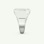 0.18 TCW Round Shaped Signet Lab-Grown Diamond Wedding Band For Men 18