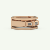 0.67 TCW Baguette Lab-Grown Diamond Five Stone Setting Wedding Band