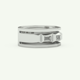 0.67 TCW Baguette Lab-Grown Diamond Five Stone Setting Wedding Band