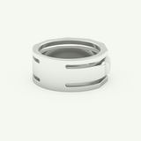 0.67 TCW Baguette Lab-Grown Diamond Five Stone Setting Wedding Band