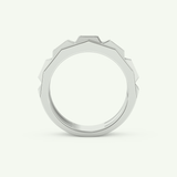 0.67 TCW Baguette Lab-Grown Diamond Five Stone Setting Wedding Band