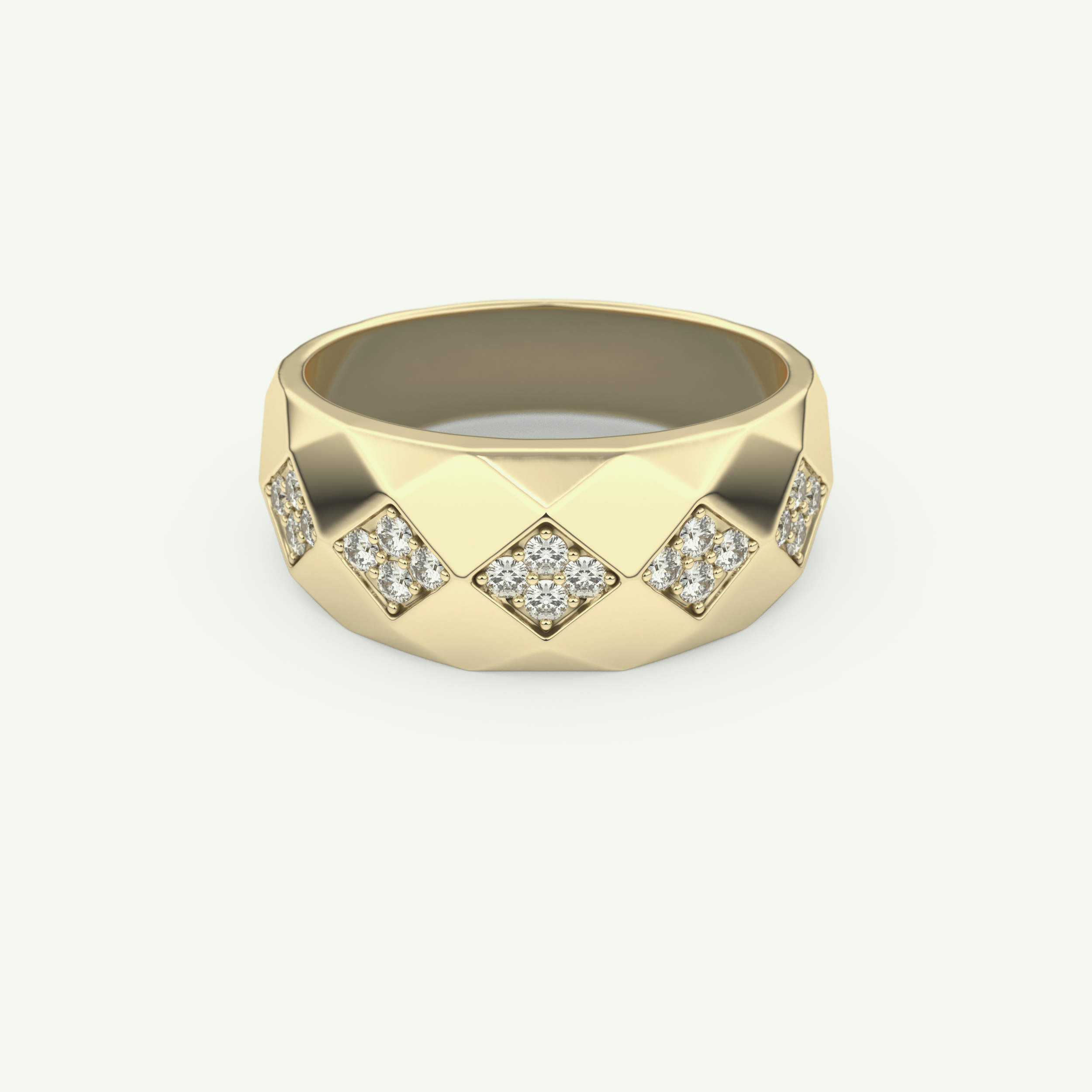 0.231 CT Round Shaped Multi Stone Lab-Grown Diamond Wedding Band For Men 1