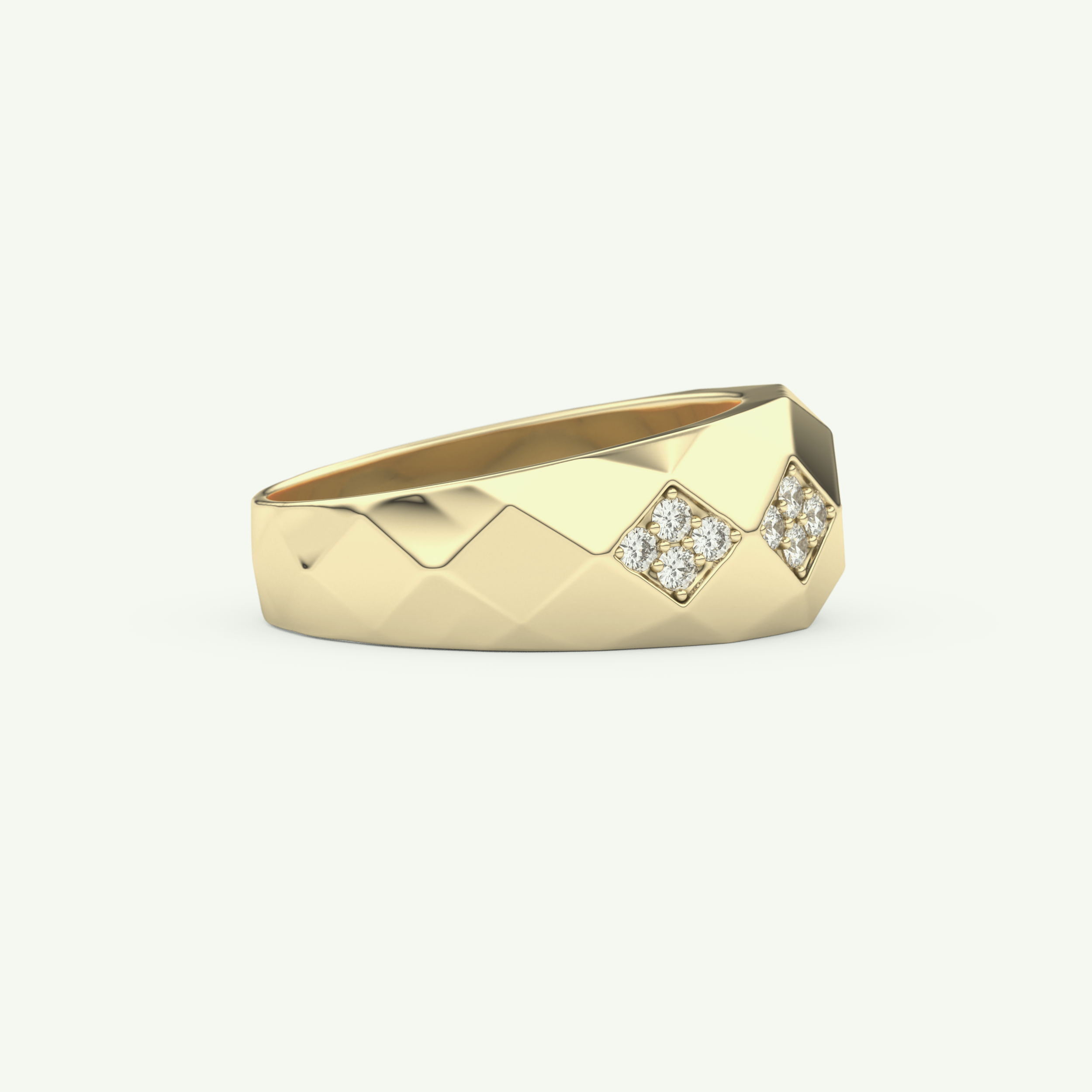 0.231 CT Round Shaped Multi Stone Lab-Grown Diamond Wedding Band For Men 2