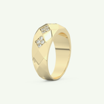 0.231 CT Round Shaped Multi Stone Lab-Grown Diamond Wedding Band For Men 4