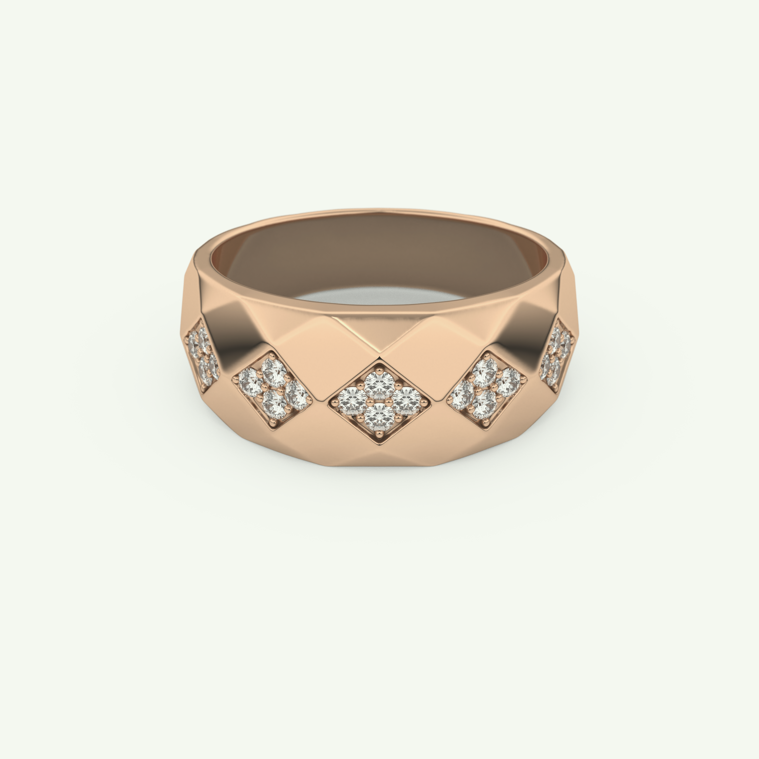 0.231 CT Round Shaped Multi Stone Lab-Grown Diamond Wedding Band For Men 7