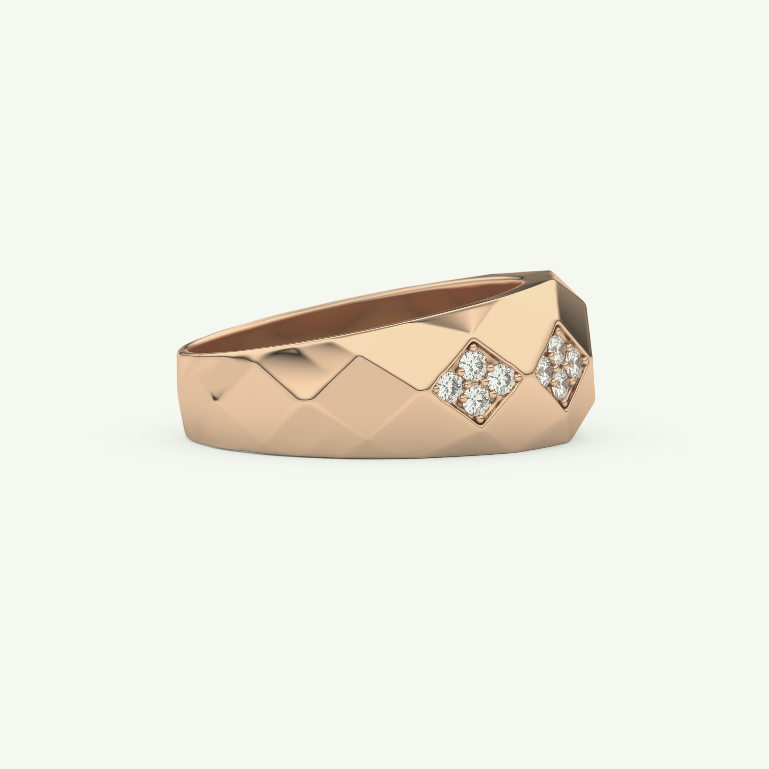 0.231 CT Round Shaped Multi Stone Lab-Grown Diamond Wedding Band For Men 8