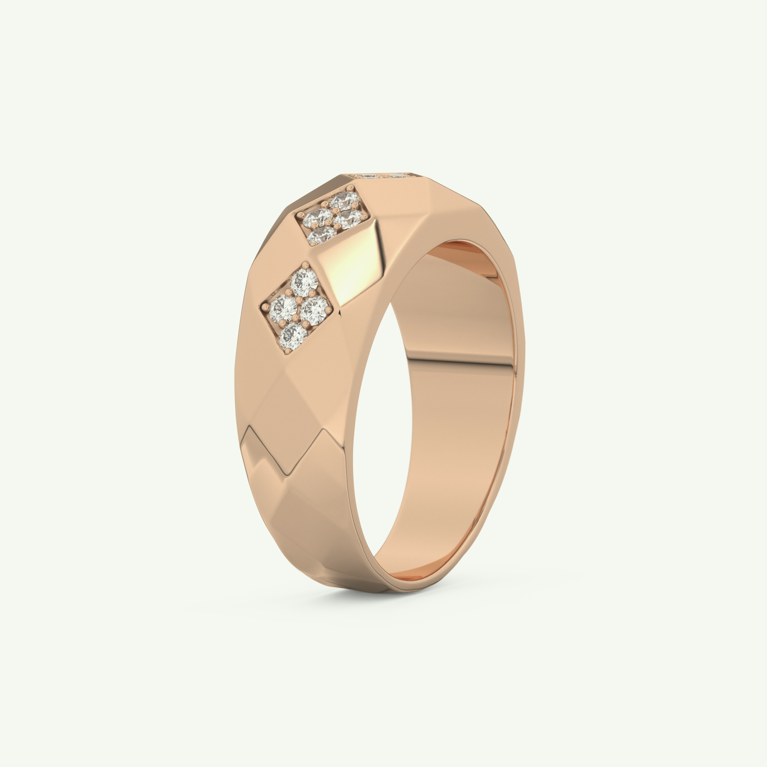0.231 CT Round Shaped Multi Stone Lab-Grown Diamond Wedding Band For Men 10