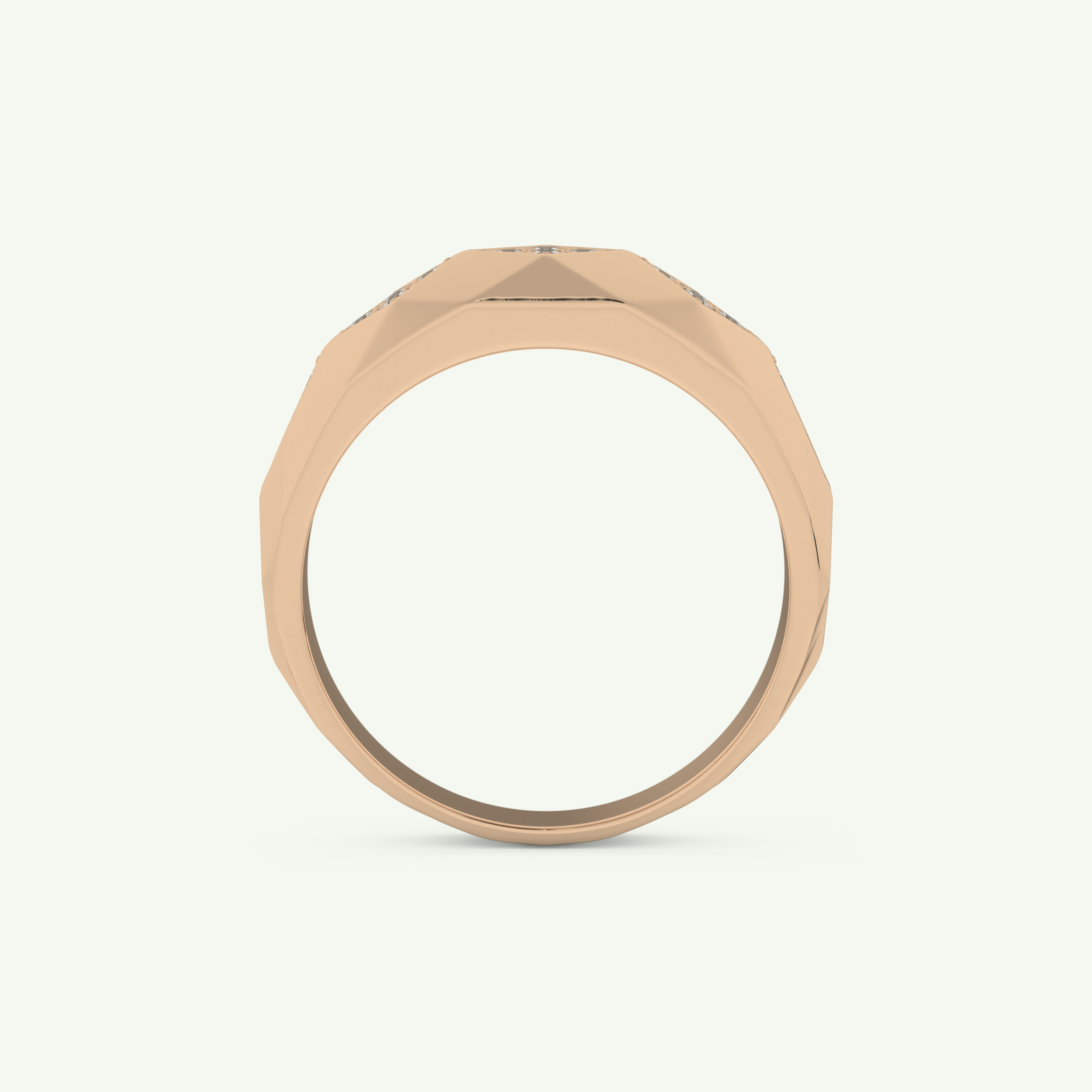 0.231 CT Round Shaped Multi Stone Lab-Grown Diamond Wedding Band For Men 11