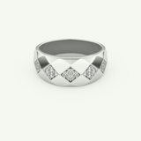 0.231 CT Round Shaped Multi Stone Lab-Grown Diamond Wedding Band For Men 13