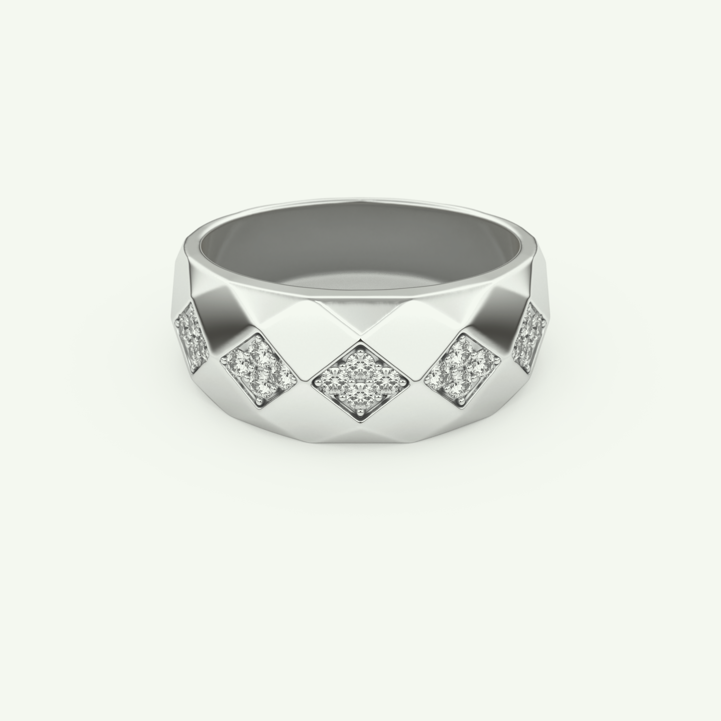 0.231 CT Round Shaped Multi Stone Lab-Grown Diamond Wedding Band For Men 13
