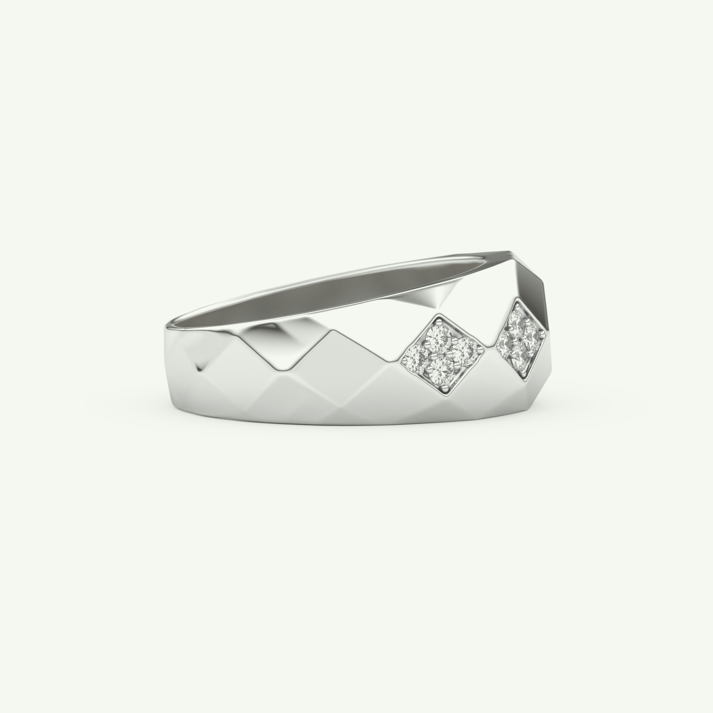 0.231 CT Round Shaped Multi Stone Lab-Grown Diamond Wedding Band For Men 14