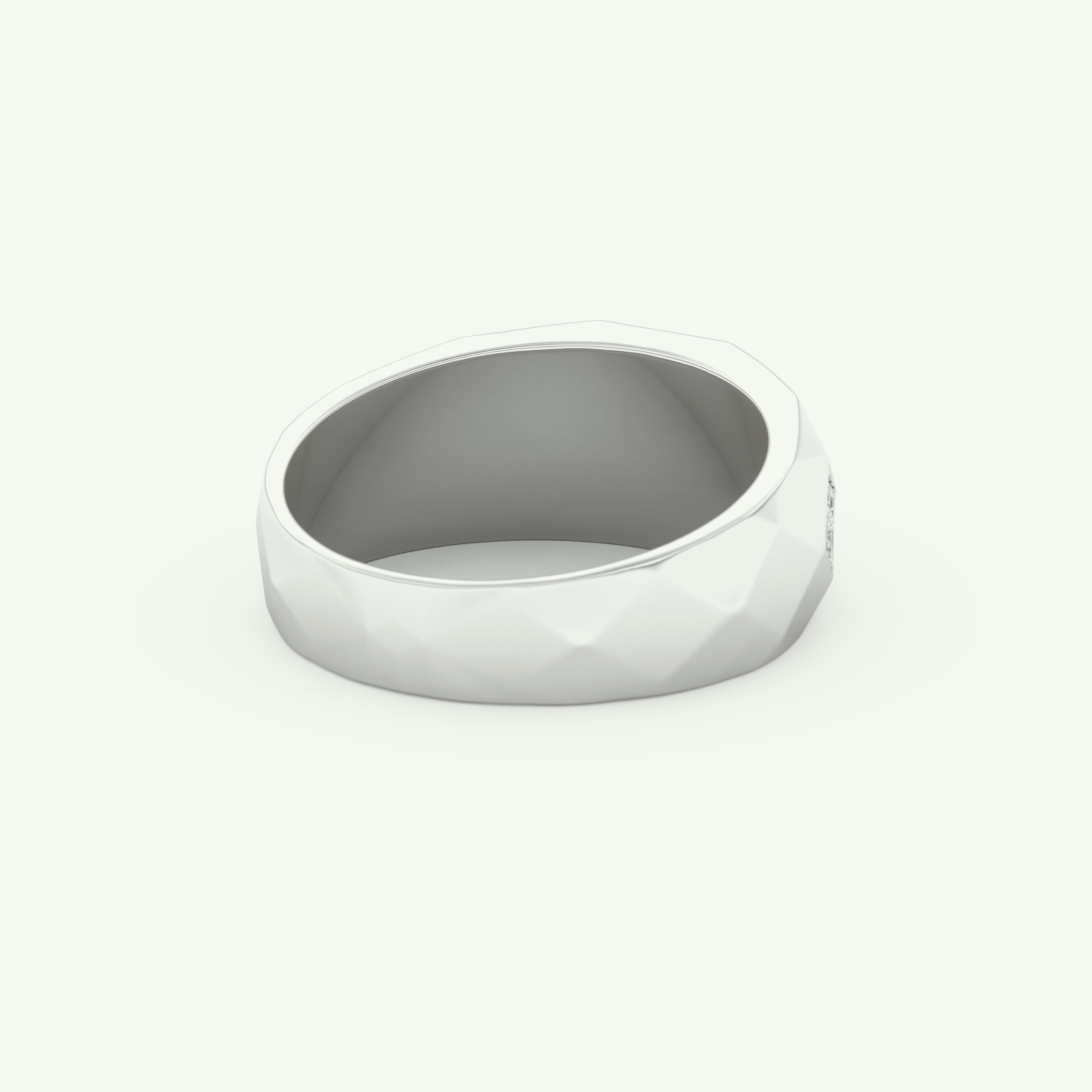 0.231 CT Round Shaped Multi Stone Lab-Grown Diamond Wedding Band For Men 15