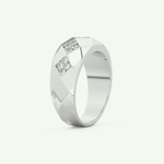 0.231 CT Round Shaped Multi Stone Lab-Grown Diamond Wedding Band For Men 16