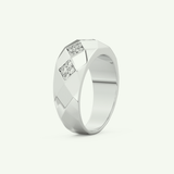 0.231 CT Round Shaped Multi Stone Lab-Grown Diamond Wedding Band For Men 16