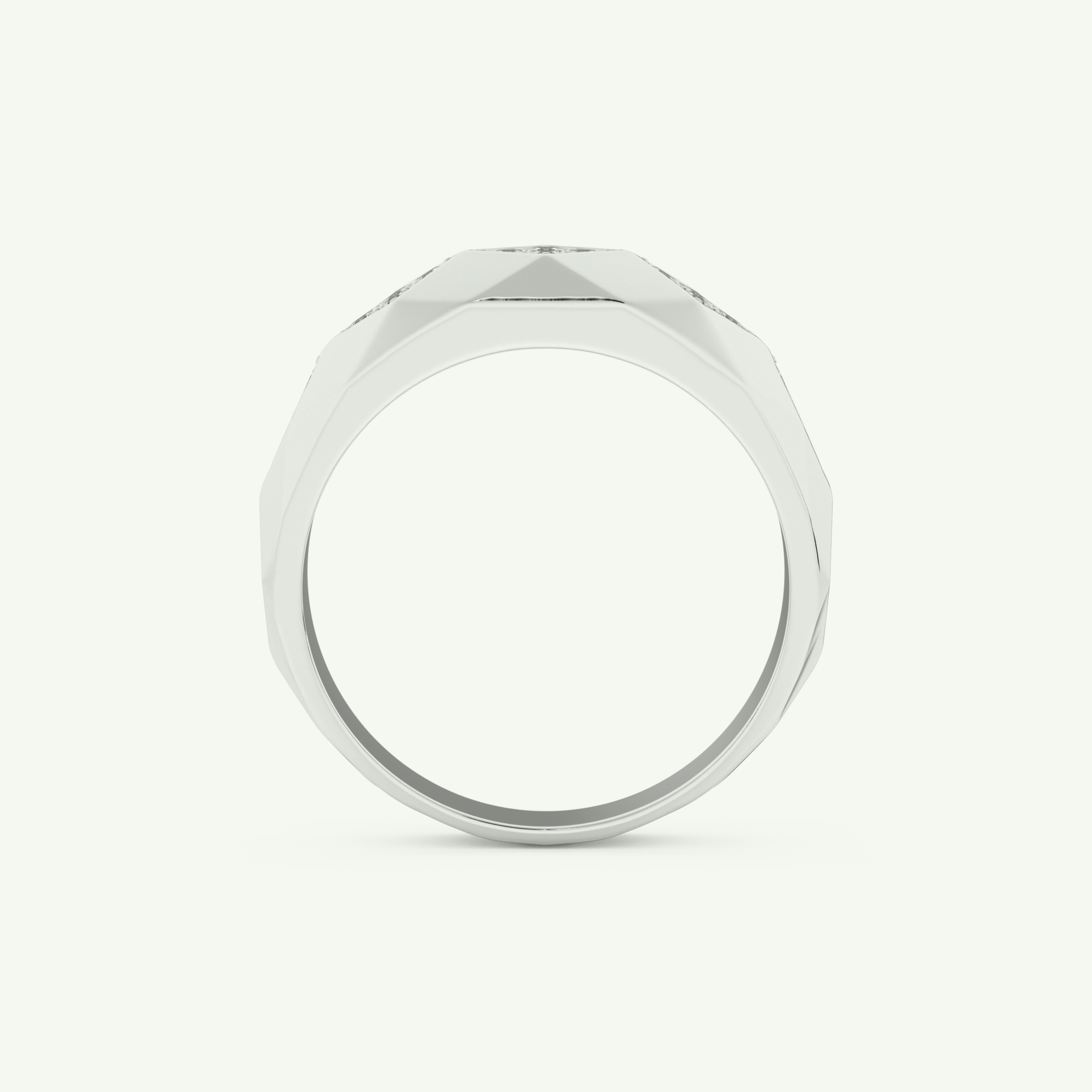 0.231 CT Round Shaped Multi Stone Lab-Grown Diamond Wedding Band For Men 17