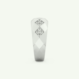 0.231 CT Round Shaped Multi Stone Lab-Grown Diamond Wedding Band For Men 18