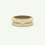 0.71 TCW Princess Lab-Grown Diamond Wedding Band