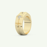 0.71 TCW Princess Lab-Grown Diamond Wedding Band