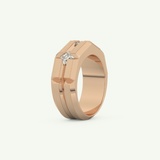 0.71 TCW Princess Lab-Grown Diamond Wedding Band