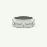 0.71 TCW Princess Lab-Grown Diamond Wedding Band