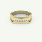 0.28 CT Round Shaped Flush Setting Lab Grown Diamond Wedding Band For Men 1