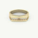 0.28 CT Round Shaped Flush Setting Lab Grown Diamond Wedding Band For Men 1