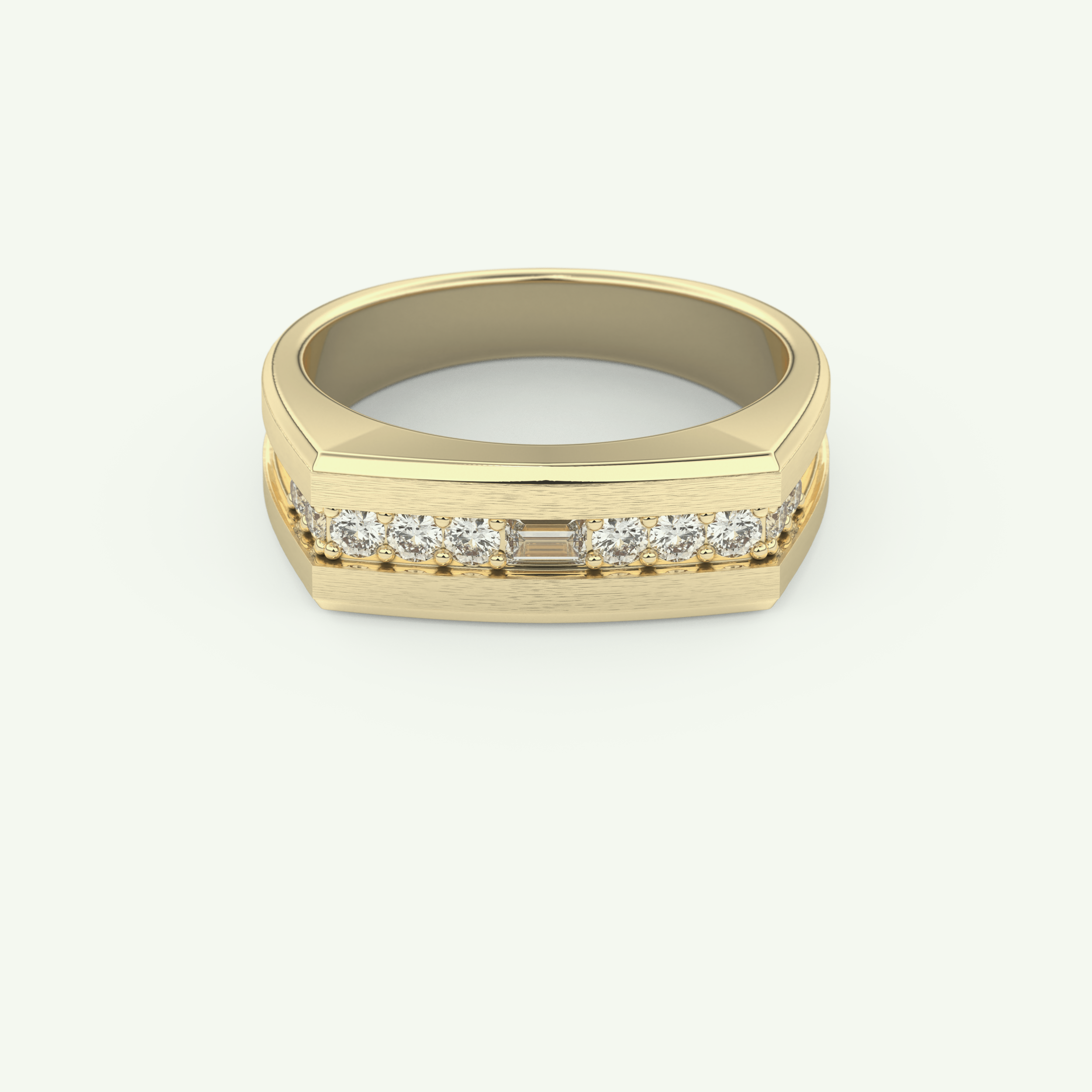 0.28 CT Round Shaped Flush Setting Lab Grown Diamond Wedding Band For Men 1
