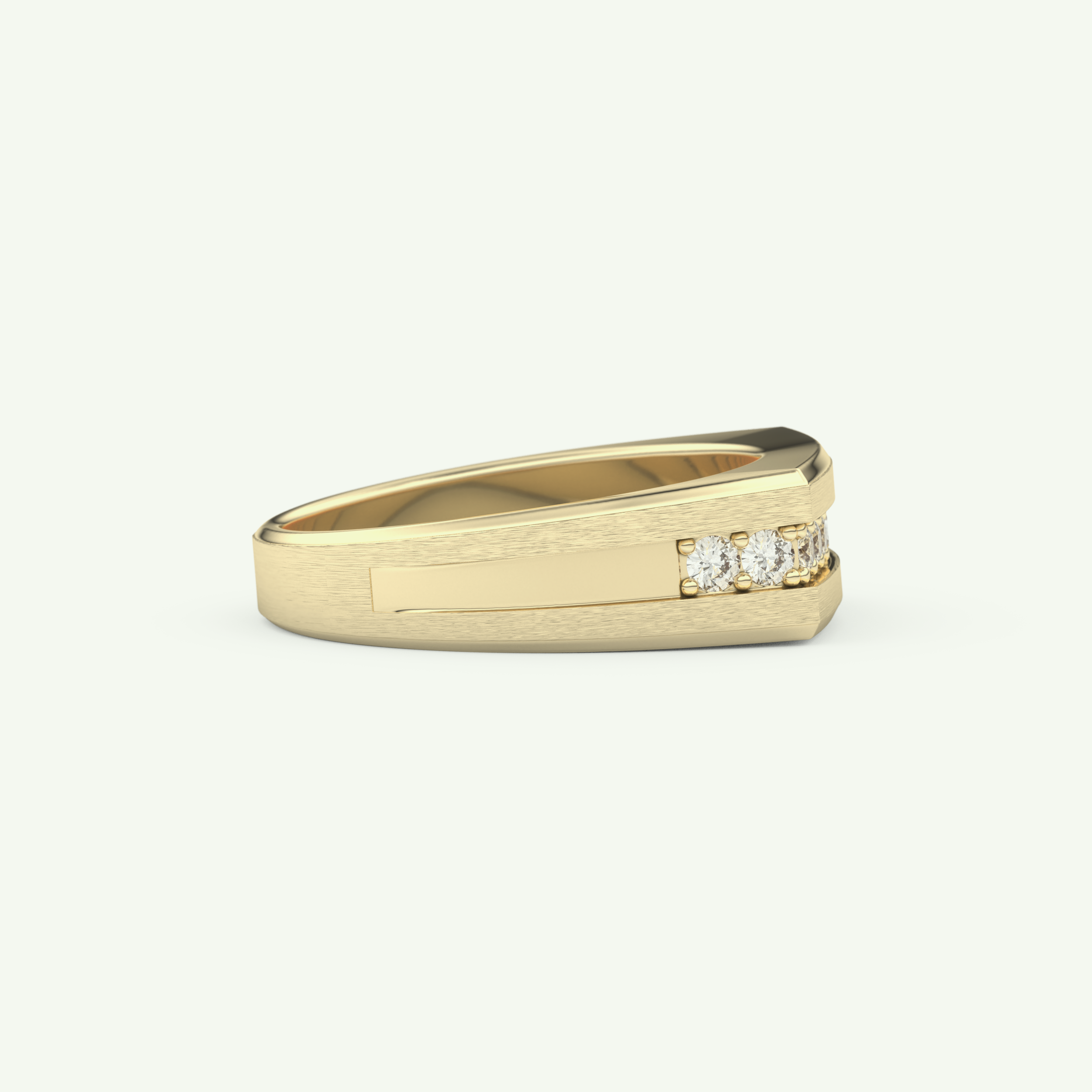 0.28 CT Round Shaped Flush Setting Lab Grown Diamond Wedding Band For Men 2