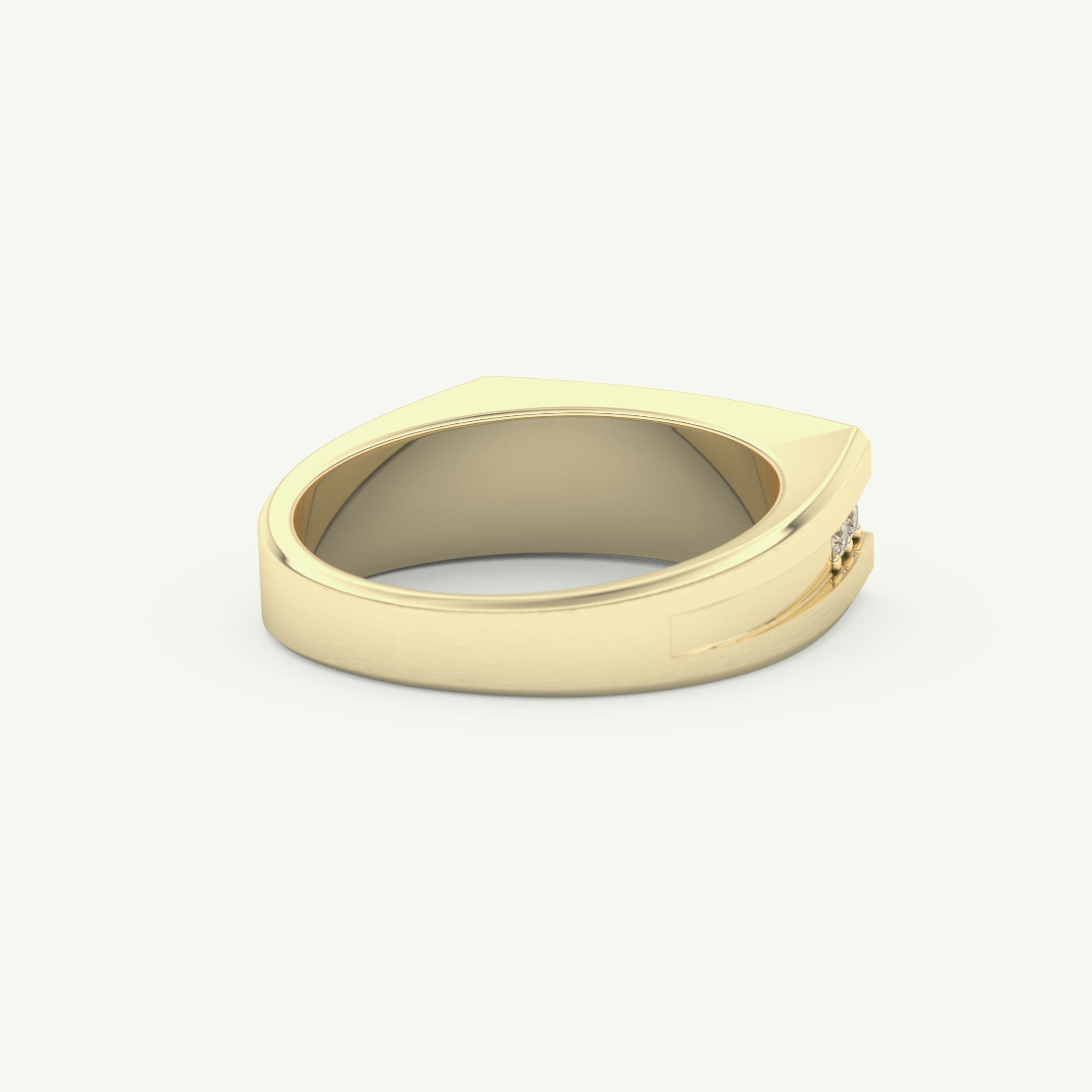 0.28 CT Round Shaped Flush Setting Lab Grown Diamond Wedding Band For Men 3